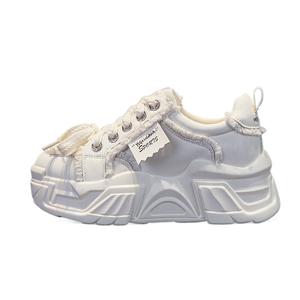 Амортизирующие износостойкие низкие повседневные кроссовки Women's The mystery of glamour, бежевый