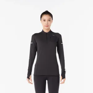 Женская утеплённая полузастёжка-молния беговой лонгслив Kiprun Run 500