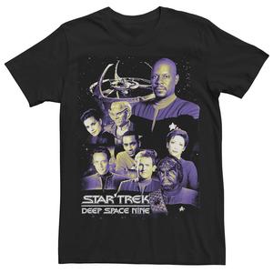 Мужская футболка с рисунком Star Trek Deep Space Nine Team Licensed Character, черный