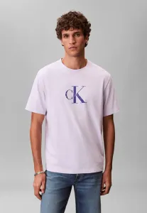 Футболка с монологом героя, принт в стиле 20-х годов. Calvin Klein Jeans, Island Lilac Heather B