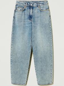 Зауженные джинсы TWINSET, украшенные стразами, синий