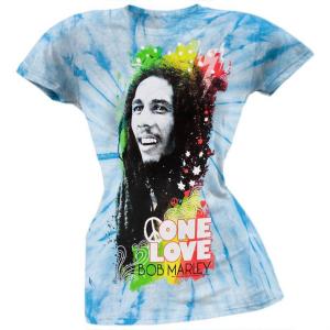 Футболка Teen's One Love Rasta Tie Dye синего цвета Bob Marley, синий