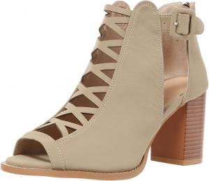 Женские сандалии-гладиаторы с вырезами, сандалии на каблуке-стеке с ремешком на щиколотке, сандалии на лето под платье Kldyj, Beige