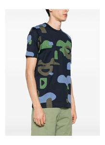 Мужская футболка Hugo Boss Tiburt 510 Camo с коротким рукавом и круглым вырезом, синий