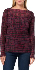 Женская блузка Calvin Klein с бахромой и высоким воротом, Cranberry Multi