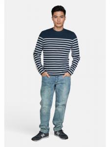 Salzhaut Толстовка EBB - в полоску темно-синего и кремового цвета