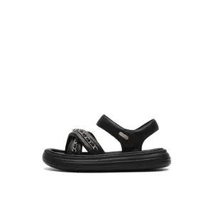 Детские сандалии с нескользящей амортизацией, дышащие, увеличивающие рост Staccato, черный