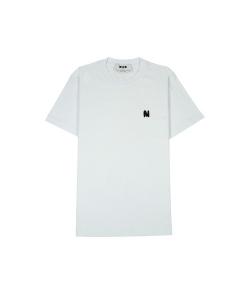 Футболка с монограммой MSGM, белая