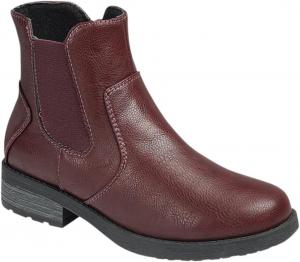 Женские короткие ботинки Forever Link Chelsea с низким каблуком и массивной подошвой, Wine