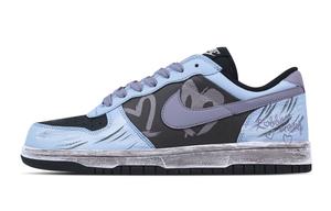 Повседневные кроссовки Big A Song Of Love Abrasion Resistant Breathable Low top Skateboard Shoes мужские Nike, черный/синий