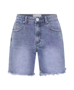 Джинсовые шорты с бахромой по краю One Teaspoon, синий