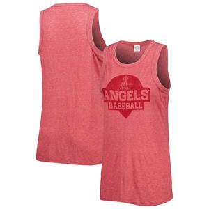 Женская мягкая, как виноград, красная майка Los Angeles Angels Tri-Blend