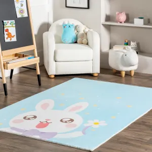 Ковер Aloisia Bunny Area Rug nuLOOM, 152x229 см, синий
