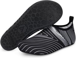 Водные туфли ANLUKE Barefoot Aqua Yoga, быстро сохнущие пляжные плавательные и серфовые носки для женщин и мужчин, черный