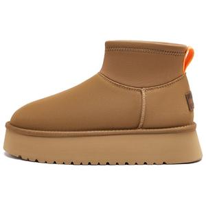 Женские зимние ботинки AGSDON с противоскользящей подошвой кожаные, каштановый