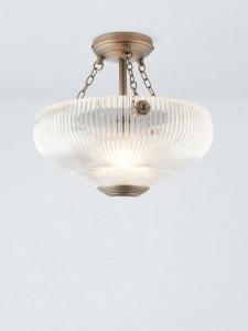 Полупотолочный светильник Fulbrook с стеклянным абажуром John Lewis, Clear