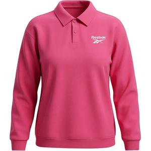 Футболки-поло Unisex с воротником-поло, умеренно прямого кроя Reebok, розовый красный