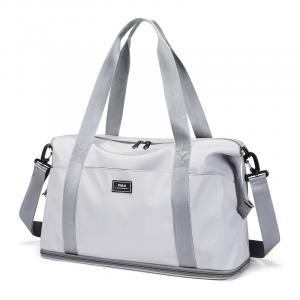 POLO Тканевая дорожная сумка 26 литров унисекс серо-черная, Gray (Style 2) with Capacity Expansion