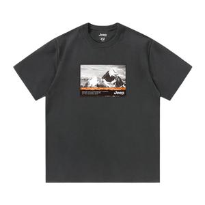 Футболка для школьников с круглым вырезом Moderate Jeep, темно-серый