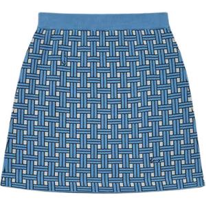 Мини-юбка с узором weave woven KENZO, синий