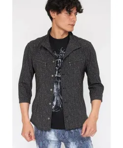 Tornado mart летняя рубашка-куртка с принтом из денима high clarity, цвет Black