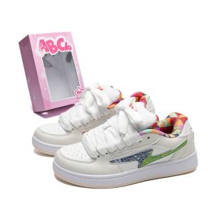 Кеды, обувь для скейтбординга унисекс с низким верхом Abcio, белый/красный