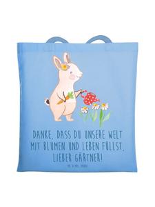 Сумка Mr. & Mrs. Panda Tragetasche Gärtner Dankeschön mit Spruch, небесно-синий