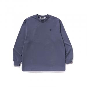 Футболка Bape One Point Relaxed Fit с длинным рукавом A BATHING APE, серый