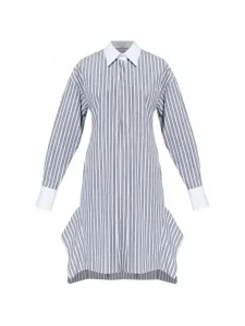 Мини-платье-рубашка в полоску STELLA MCCARTNEY, серый