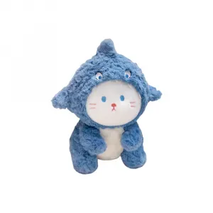 Мягкая игрушка милый акула кот плюшевая кукла высота 37см/47см CHUNTUSHU