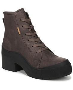 Женские ботинки на шнуровке и платформе Time Off Up Dr Scholl's, Brown Faux Leather
