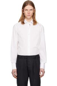 Tom Ford Белая облегающая рубашка из эластичного поплина