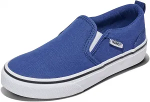 Кеды Vans Asher без шнурков для детей и подростков, темно-синий