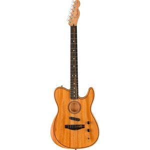 Акустическая электрогитара Fender American Acoustasonic Telecaster, полностью из красного дерева Natural