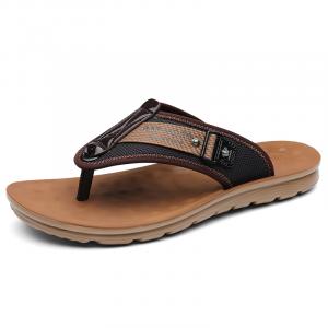 LEXON Мужские шлепанцы с резиновой подошвой, устойчивые к запаху, коричневые, цвет Brown