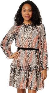 Платье Donna Morgan Long Sleeve Mini Dress, цвет Ivory/Moch