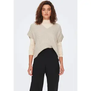 Жилет-свитер Only "ONLMELODY VEST KNT", цвет Oatmeal Melange