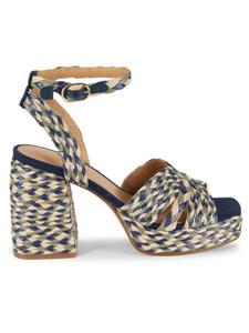Сандалии Janie 100MM из плетеной рафии Marc Fisher LTD, цвет Medium Blue