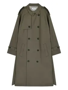 Шерстяное двубортное пальто с поясом Vis A Vis, зеленый