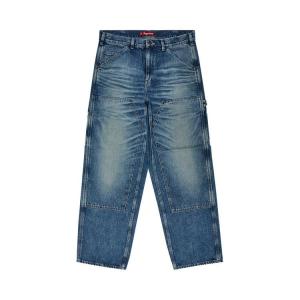 Брюки Supreme Worn Double Knee Painter Pant, Denim