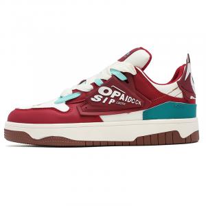 Нескользящие, износостойкие, дышащие низкие кроссовки для скейтбординга унисекс AD, White Red