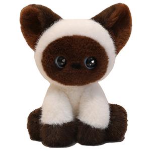 Милые плюшевые куклы с мультяшными котятами высота 24см MLING, коричневый