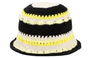 Полиэстеровая панама Unisex GANNI, белый/черный/желтый