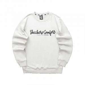 Skechers Яркий белый унисекс свитшот