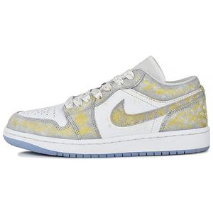 Износостойкие и легкие баскетбольные кроссовки Air 1 в винтажном стиле унисекс, золотисто-серые Jordan, Gold Gray