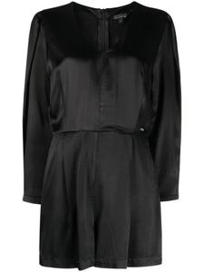 Armani Exchange атласный комбинезон с логотипом, черный