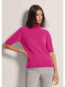 MADELEINE Роскошный вязаный свитер с высоким воротником цвета фуксии