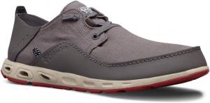 Columbia Men's Bahama Vent Relaxed Laced Boat Shoe, City Grey, Vintage Red