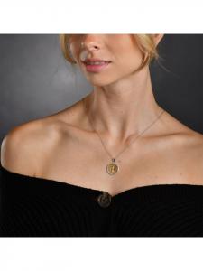 Adeliás Женский кулон - кулон «Древо жизни», изготовленный из серебра 925 пробы с кубическим цирконием в золотой оправе