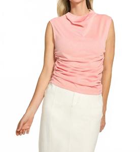 Топ с рукавами-крылышками и сборками в коралловом цвете Fdj, коралловый